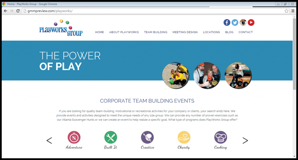 New Website Launch – Team building by PlayWorks Group